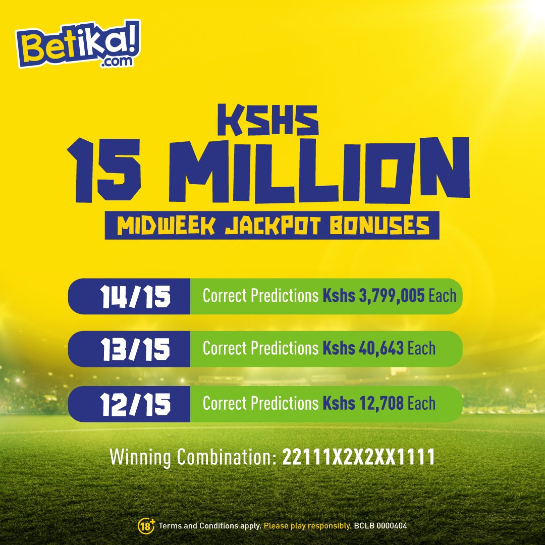 Accurate Betika Midweek Jackpot Predictions For Today