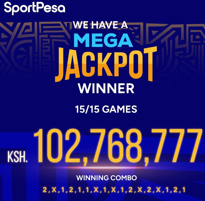 SportPesa 15 Pro Jackpot Ksh 102 Million Winner